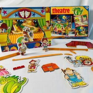 Vintage 80s Theatre Dual-Sided Medieval Fairy Tale Set Made in Spain